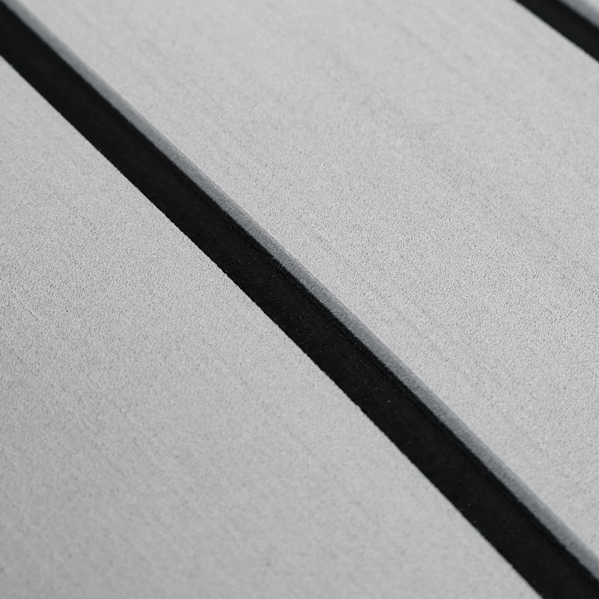 2400x900x5mm Självhäftande EVA-skum Teak Däcksmatta – Marinmatta för Båt, Grå/Svart