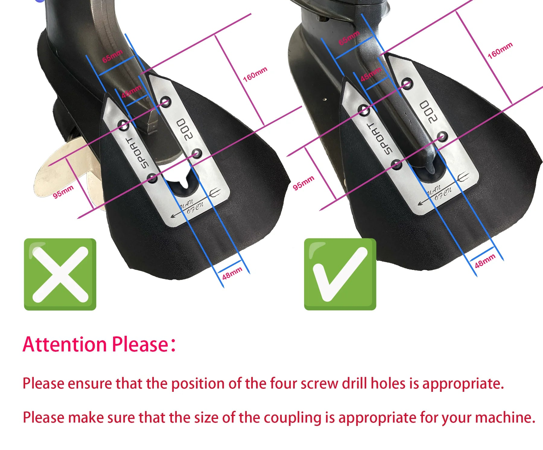 Whale Tail Hydrofoil Stabilisator Sport-200 för Utombordare 8-40 HP - Universal