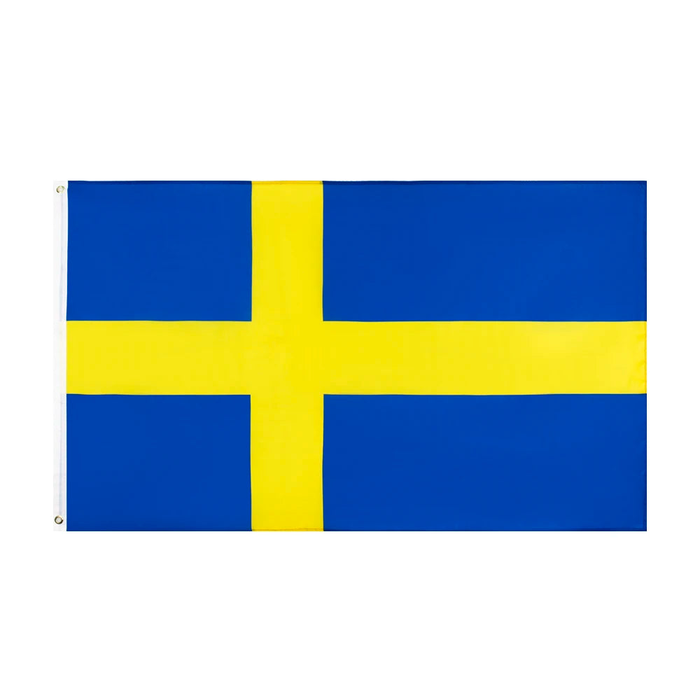 Sveriges Flagga 90x150cm - Högkvalitativ Svensk Flagga i Polyester