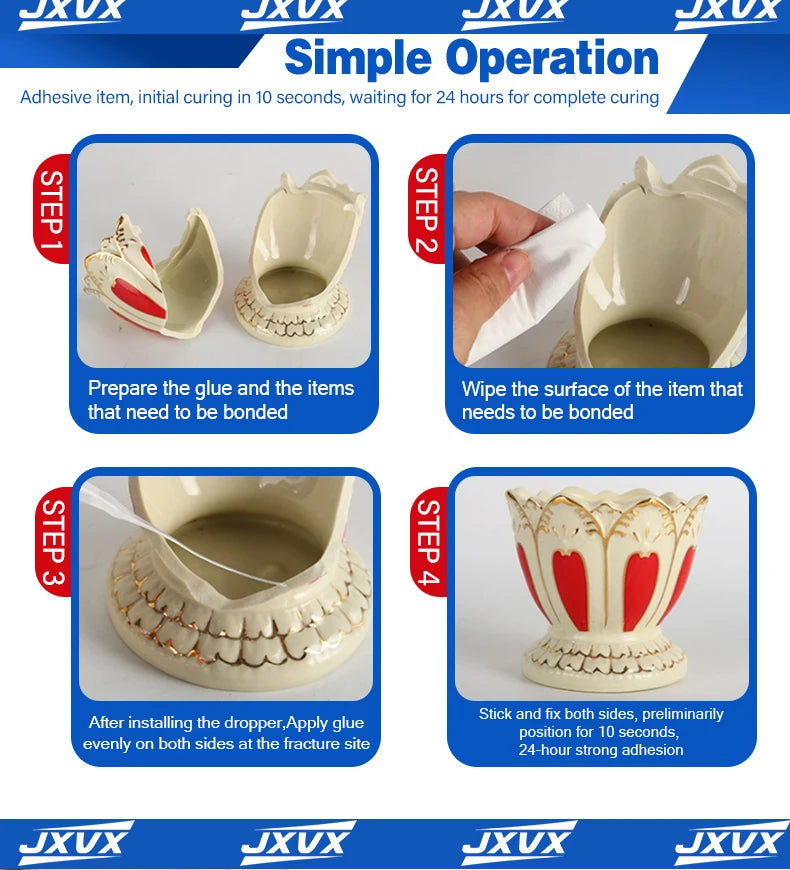 10-pack 502 Superlim Snabbtorkande Cyanoacrylat - Universellt Lim för Läder Gummi Glas Trä Metall