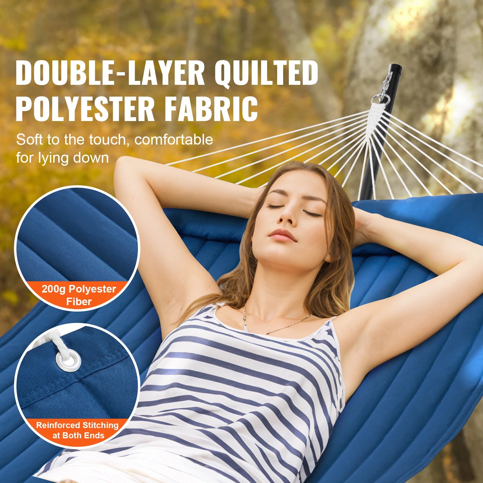 Dubbel hängmatta med stativ och kurvad spridare