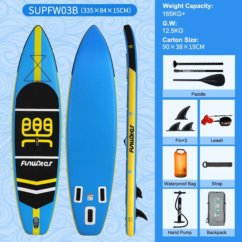 Uppblåsbar SUP Paddleboard - Premium Stand Up Paddle Board för Fiske och Fritid SUPFW03B Poland