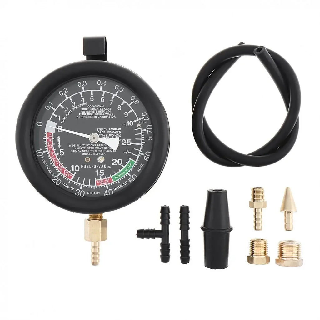 Professionell Bränslepump & Vakuumtestare 0-10 PSI / 0-28 Hg för Bil & Lastbil