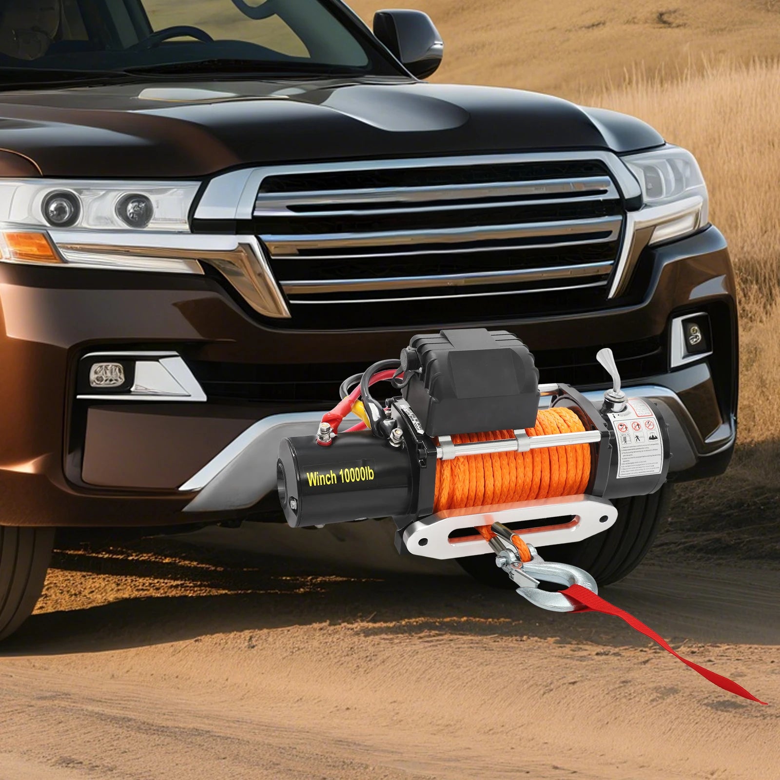 10000LB Electric ATV/UTV Winch| 12V Wired Car Winch w/ 85.3ft Rope| For ATV, UTV, SUV, Pickup, Off-road Vehicle