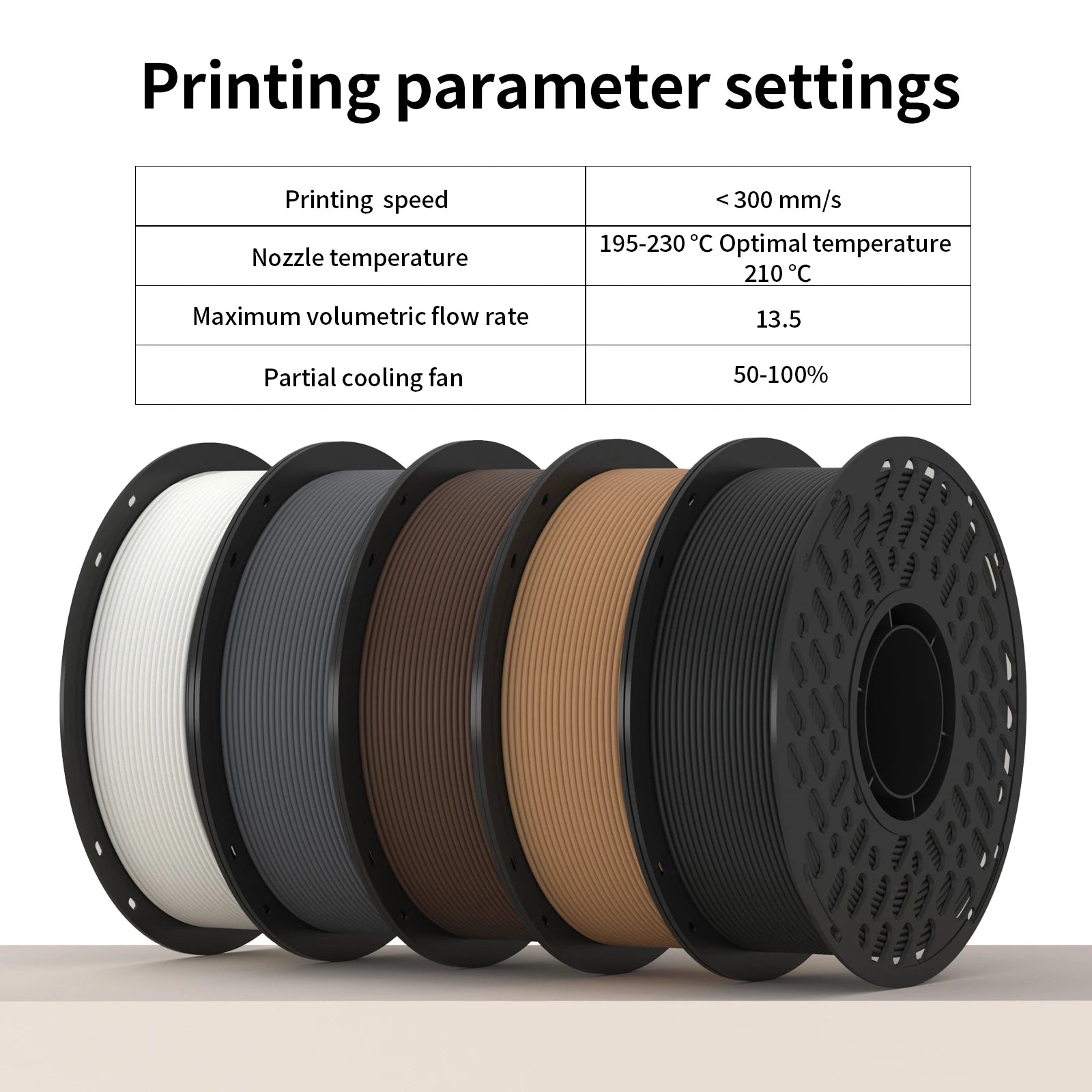 CaiLab PLA 1.75mm200g filament for 3D printing, high toughness, heat resistant, compatible with FDM printers