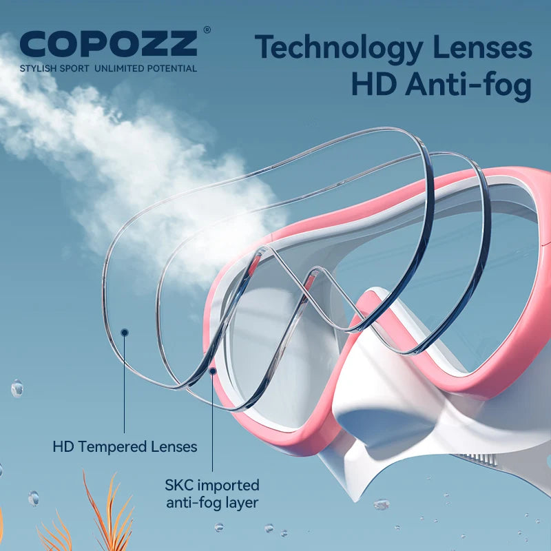 Snorkelmask - HD Anti-Dimma Panorama Dykmask
