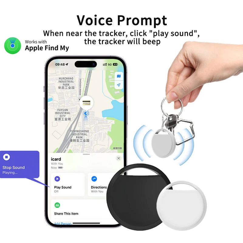Mini GPS Tracker 2-Pack för iPhone - Apple Find My | MFI-Certifierad Bluetooth Spårare
