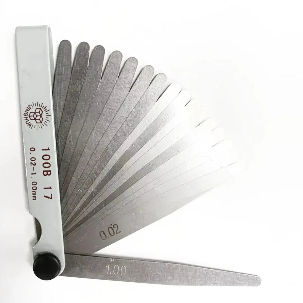 Precisionsmätare 17 Blad - Professionell Ventiljusteringsverktyg 0.02-1.00mm