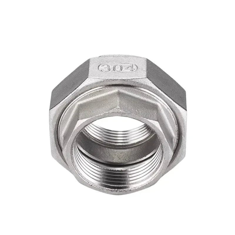 Rostfri Stålkoppling Union Joint 304 - Gängad Rörfitting 1/4" till 1-1/2"