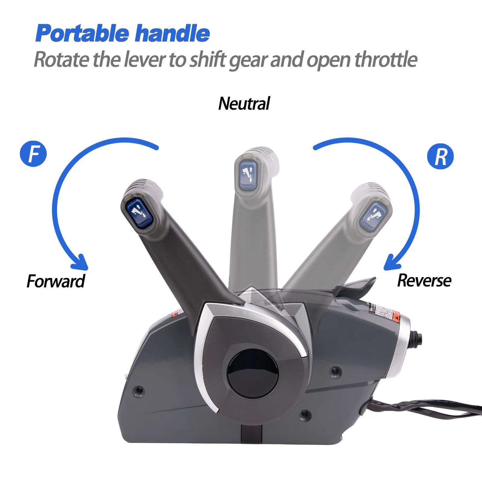 Marin Sidmonterad Fjärrkontroll för Utombordare med Trim-Funktion