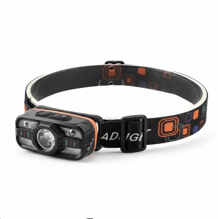 LED Pannlampa med Rörelsesensor - USB Uppladdningsbar 6 Lägen.