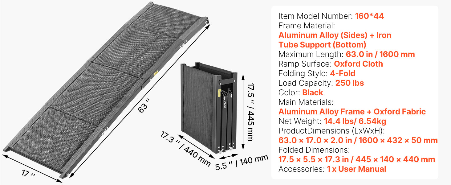 Hundramp för Bil – Hopfällbar & Halkfri Ramp för Hundar | SUV.