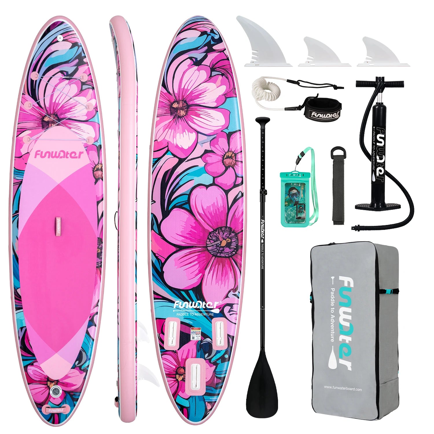 Funwater 11' Uppblåsbar Stand Up Paddleboard 335cm - Orange Sport Design SUPFW36B Tyskland (2–5 dagar)