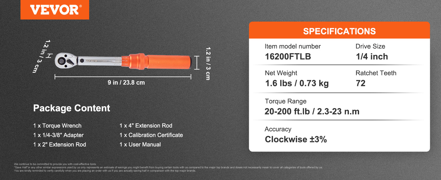 Professionell Momentnyckel Set – Dubbelriktad Justerbar Momentnyckel med Dubbla Skalor