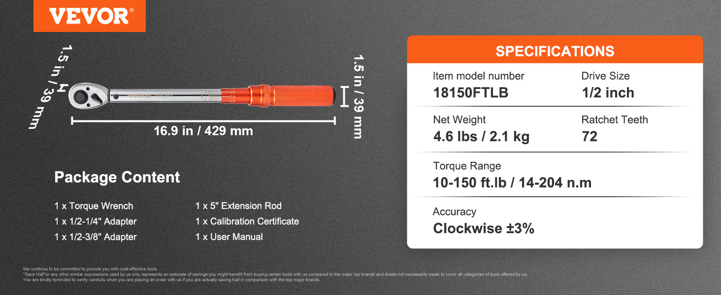 Professionell Momentnyckel Set – Dubbelriktad Justerbar Momentnyckel med Dubbla Skalor